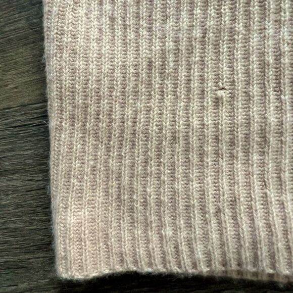 Ryan Roche 100% Cashmere Size 2 Oversized Tunic Short Sleeve Sweater Beige Tan - Picture 10 of 12